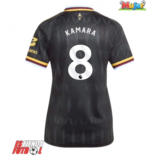 Aston Villa Boubacar Kamara #8 Segunda Equipación Mujer 2026-27 Manga Corta